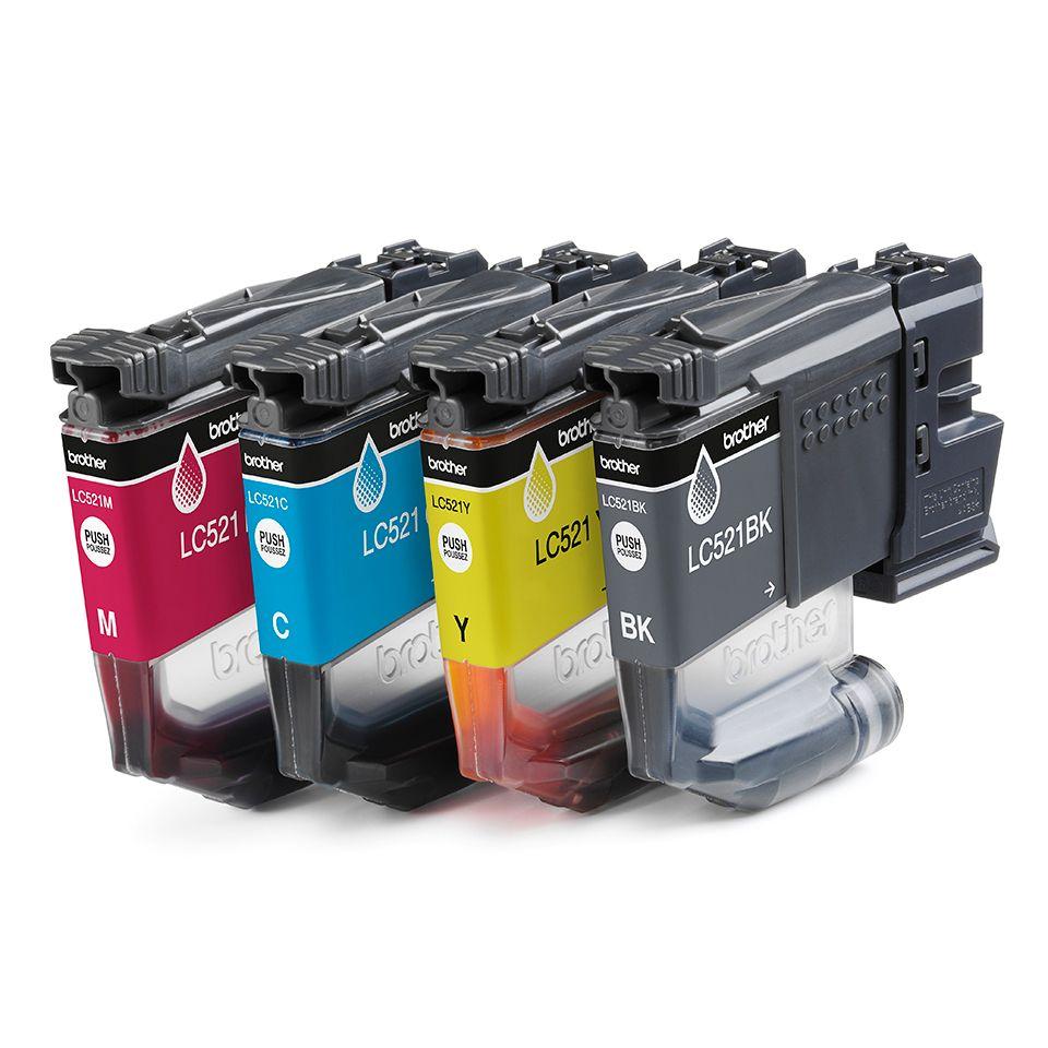 Multipack de Tinteiros BROTHER LC521VAL (500 páginas - Preto, Ciano, Magenta e Amarelo) — miniatura 5