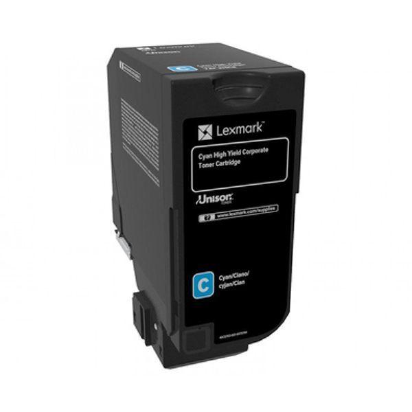 Toner LEXMARK 74C2HCE (12 000 páginas - Lexmark CS725 - Ciano), miniatura 2