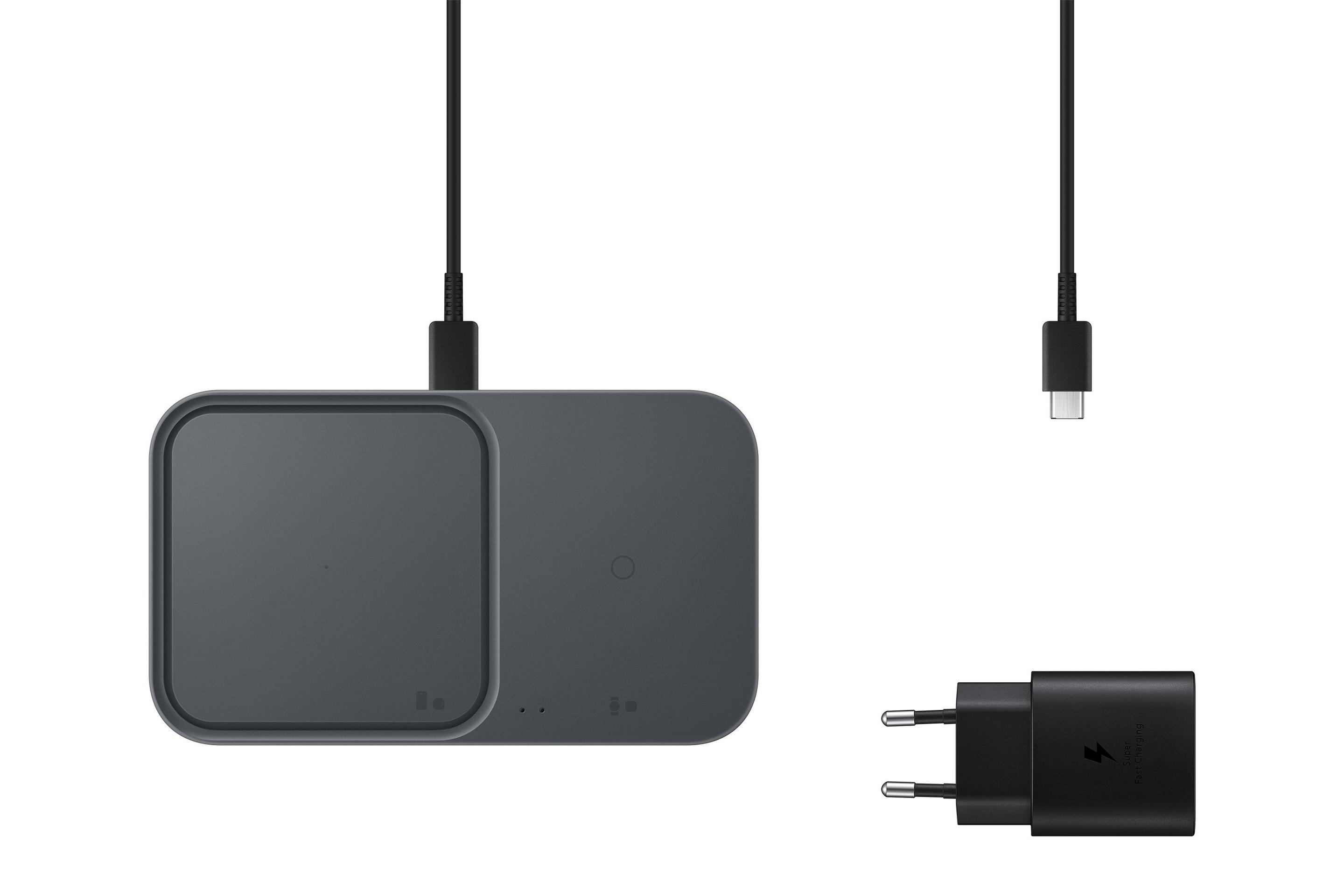 Carregador Sem Fios Duplo SAMSUNG EP-P5400TBEGEU (USB Tipo-C - Cinzento), miniatura 5