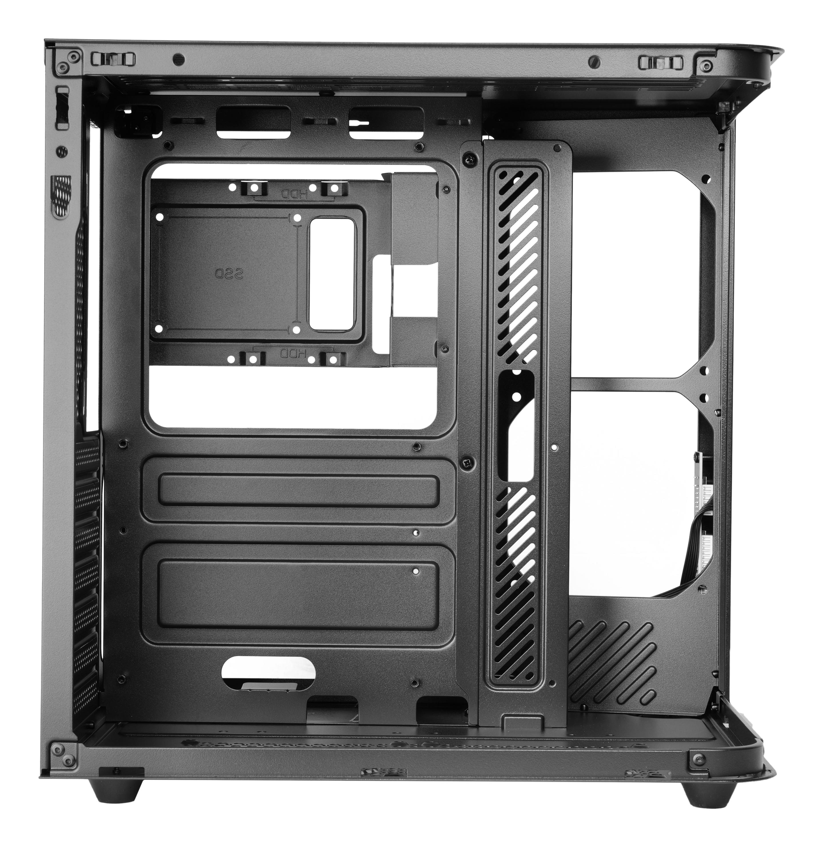 Caixa PC MARS GAMING MC-CURV (ATX, micro ATX, Mini-ITX - Midi Tower - 16,5 cm - Preto) — miniatura 5