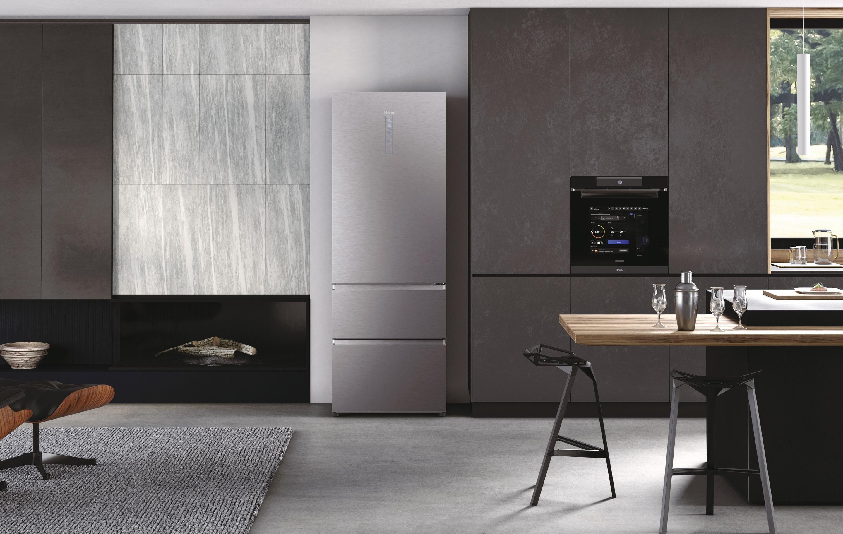 Frigorífico Combinado Independente HAIER 3D 70 Série 7 HTW7720ENMP (483 l - hOn - 200,6x70x67,5 cm - Cinzento) — miniatura 8
