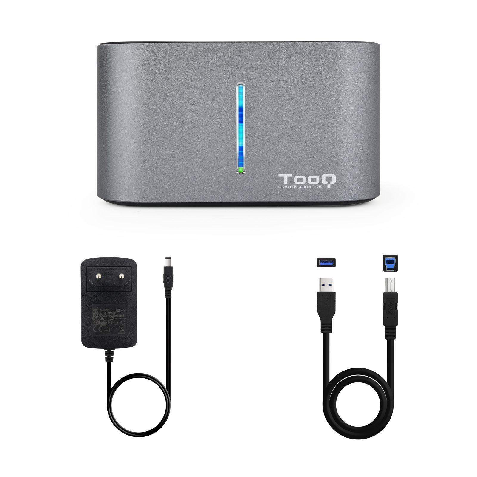 Docking Station para Discos SATA TOOQ TQDS-805G (8 TB - 2.5,3.5 " - Alumínio), miniatura 5