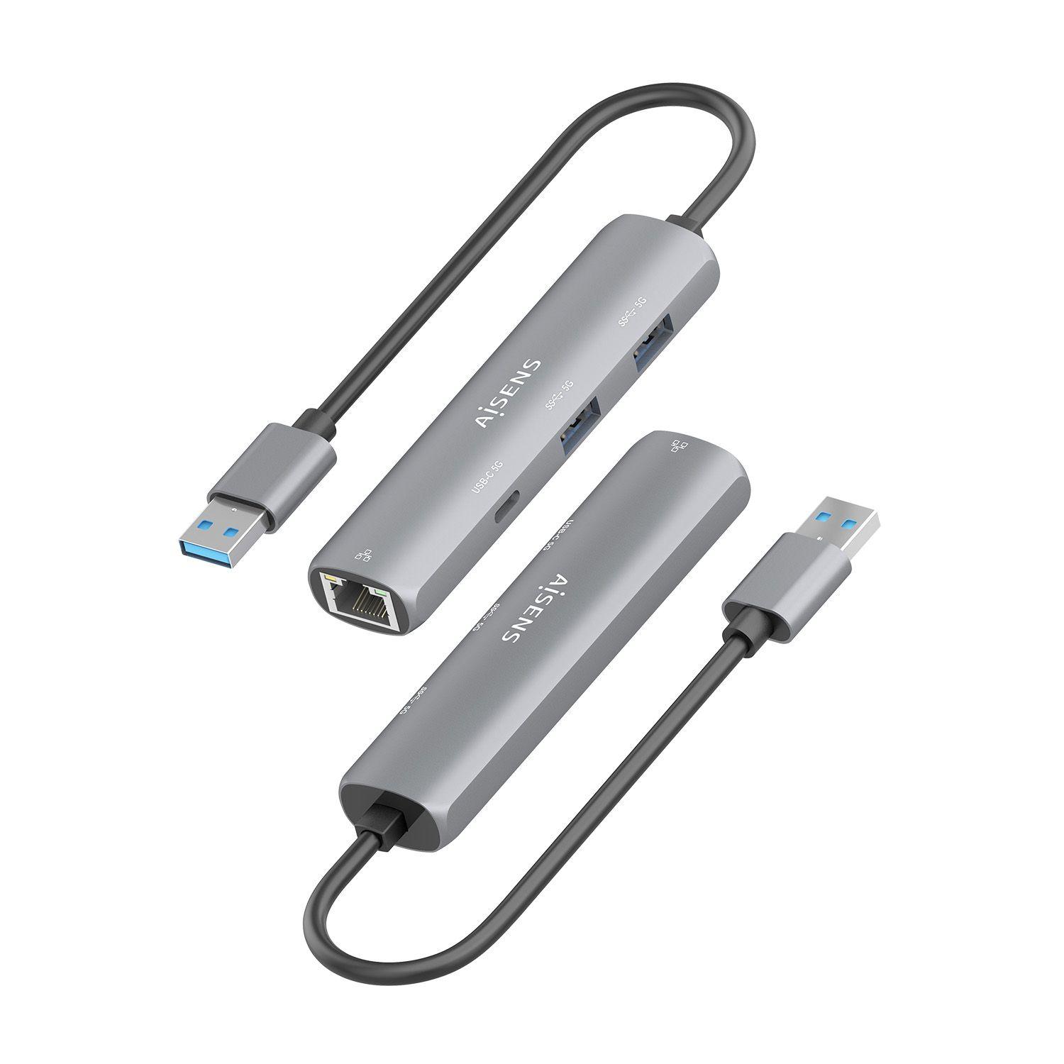 Estação de Acoplamento USB AISENS ASUC-4P035-GR (0,15 m - Cinzento) — miniatura 3