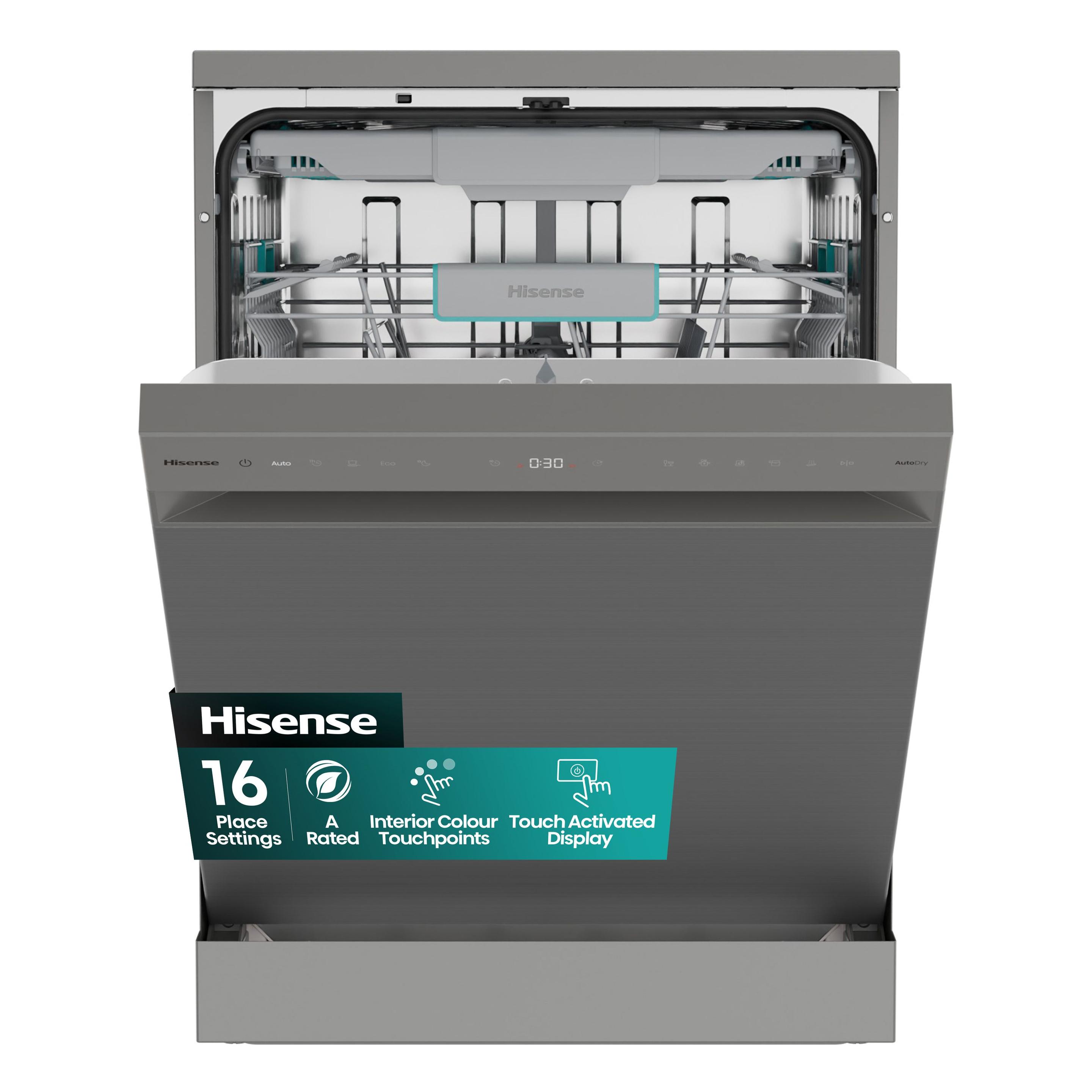 Máquina de Lavar Loiça Independente HISENSE HS663A90XUK (16 talheres - B - 9,4 l - Inox)