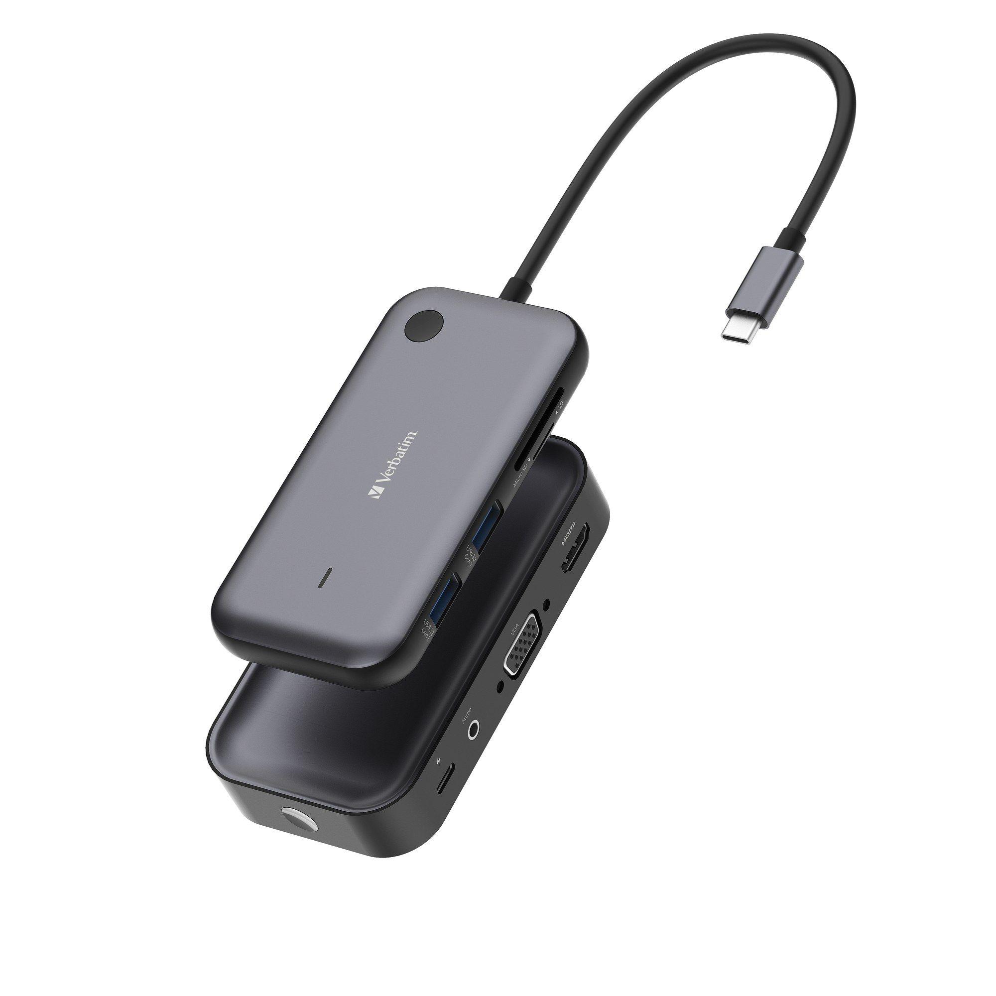 Adaptador de Ecrã Sem Fios VERBATIM 32146 (1920 x 1080 pixels - Wi-Fi - Preto)