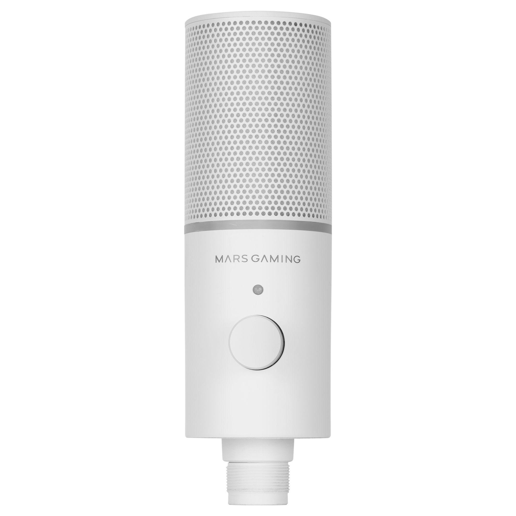 Microfone de Estúdio MARS GAMING MMIC-XTW (Com fios - USB/3.5 mm - Windows e macOS - Branco), miniatura 3