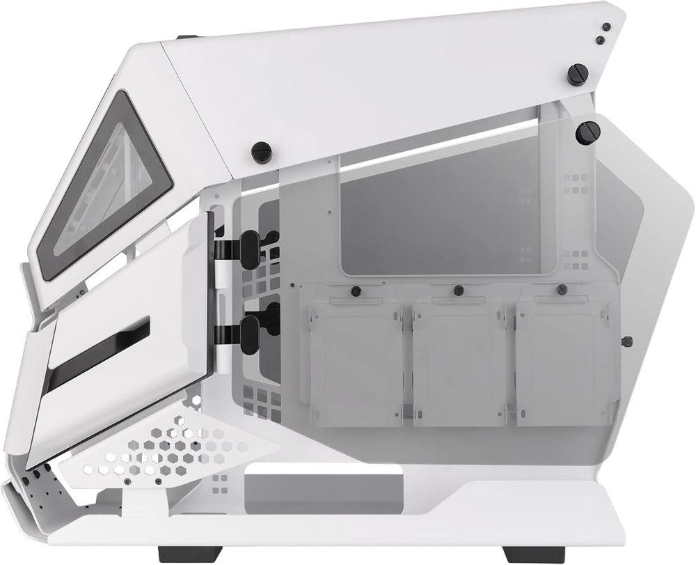 Caixa PC THERMALTAKE AH T200 TG Snow (micro ATX, Mini-ITX - PS2 - Micro Tower - Branco) — miniatura 5