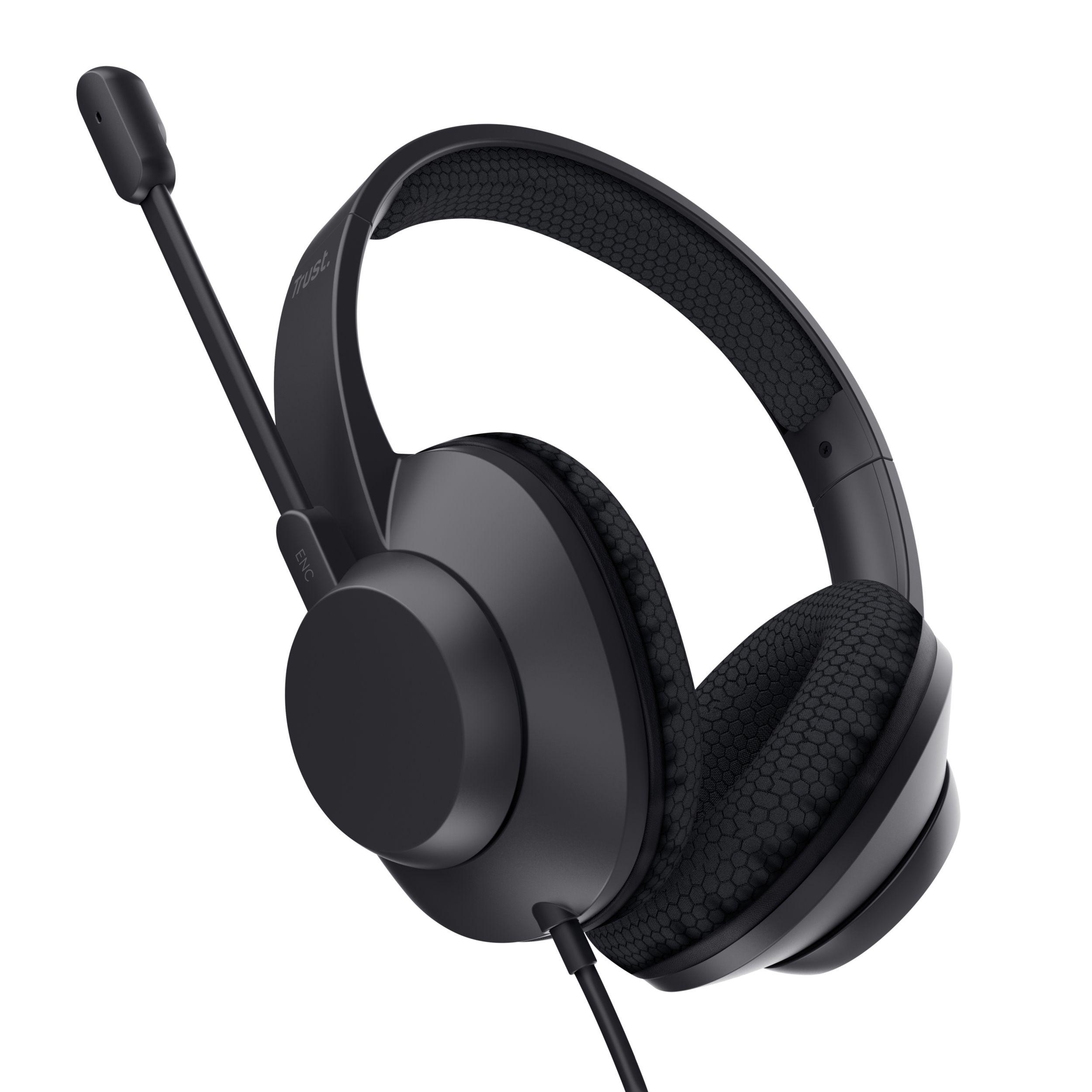 Headset TRUST Ayda Max USB-ENC (Binaural - Com fios - Circum-aural - Preto) — miniatura 3