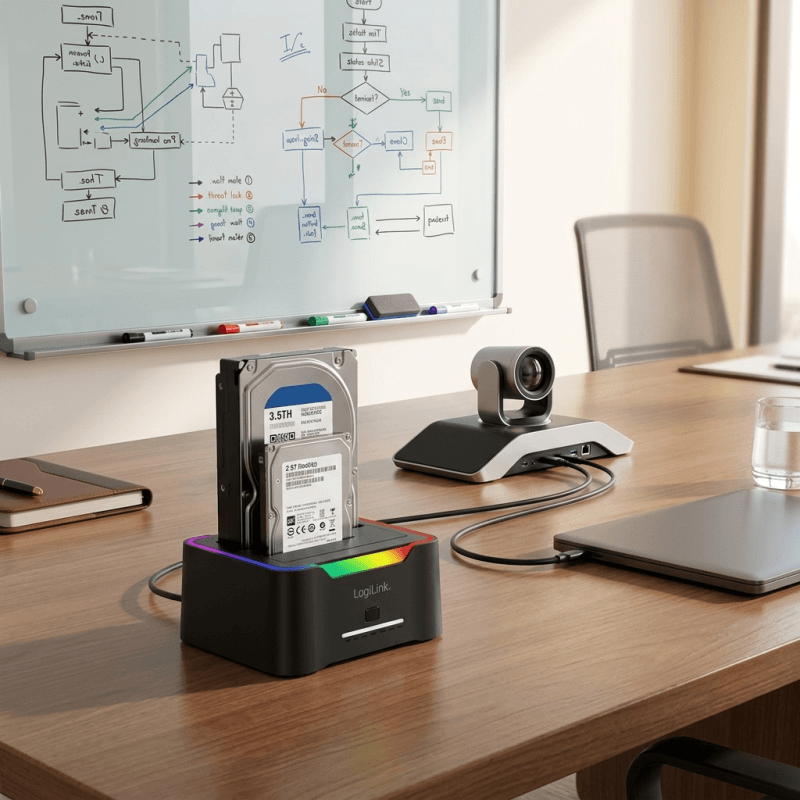 Docking Station LOGILINK QP0036 (USB 3.2 Gen 1 USB-C - Preto) — miniatura 2