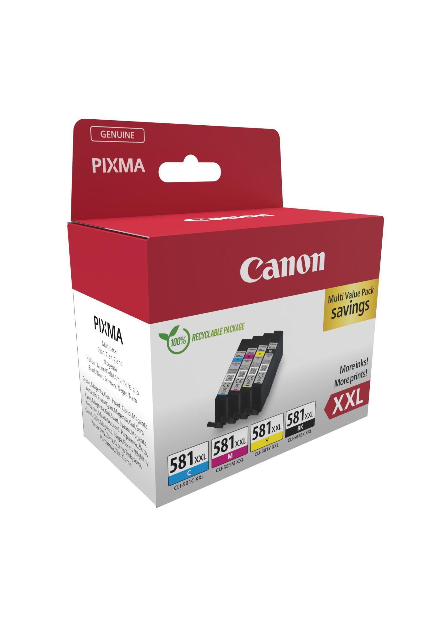 Pack de 4 Tinteiros CANON CLI-581XXL 1998C007 (Preto, Ciano, Magenta e Amarelo), miniatura 2