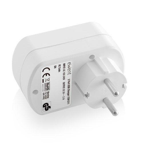 Carregador de Tomada EWENT EW1211 (15 W - Branco), miniatura 2