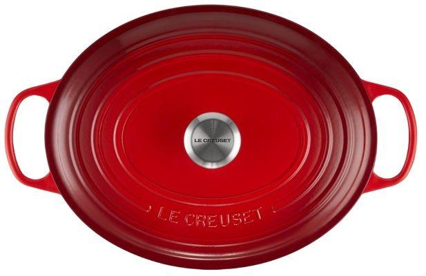 Caçarola Cocotte Oval LE CREUSET Signature 33 cm (Ferro fundido esmaltado - Cereja), miniatura 4