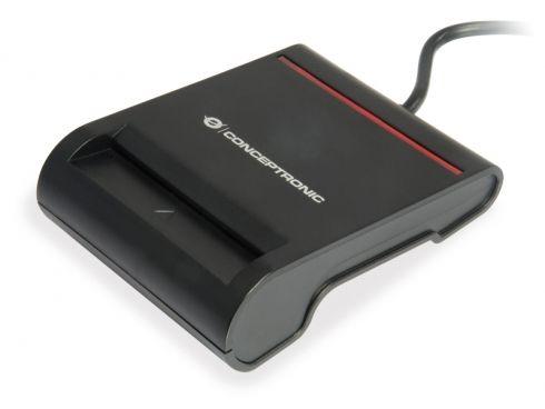 Leitor de Cartões de Identificação CONCEPTRONIC SCR01B (USB 2.0 - Preto)
