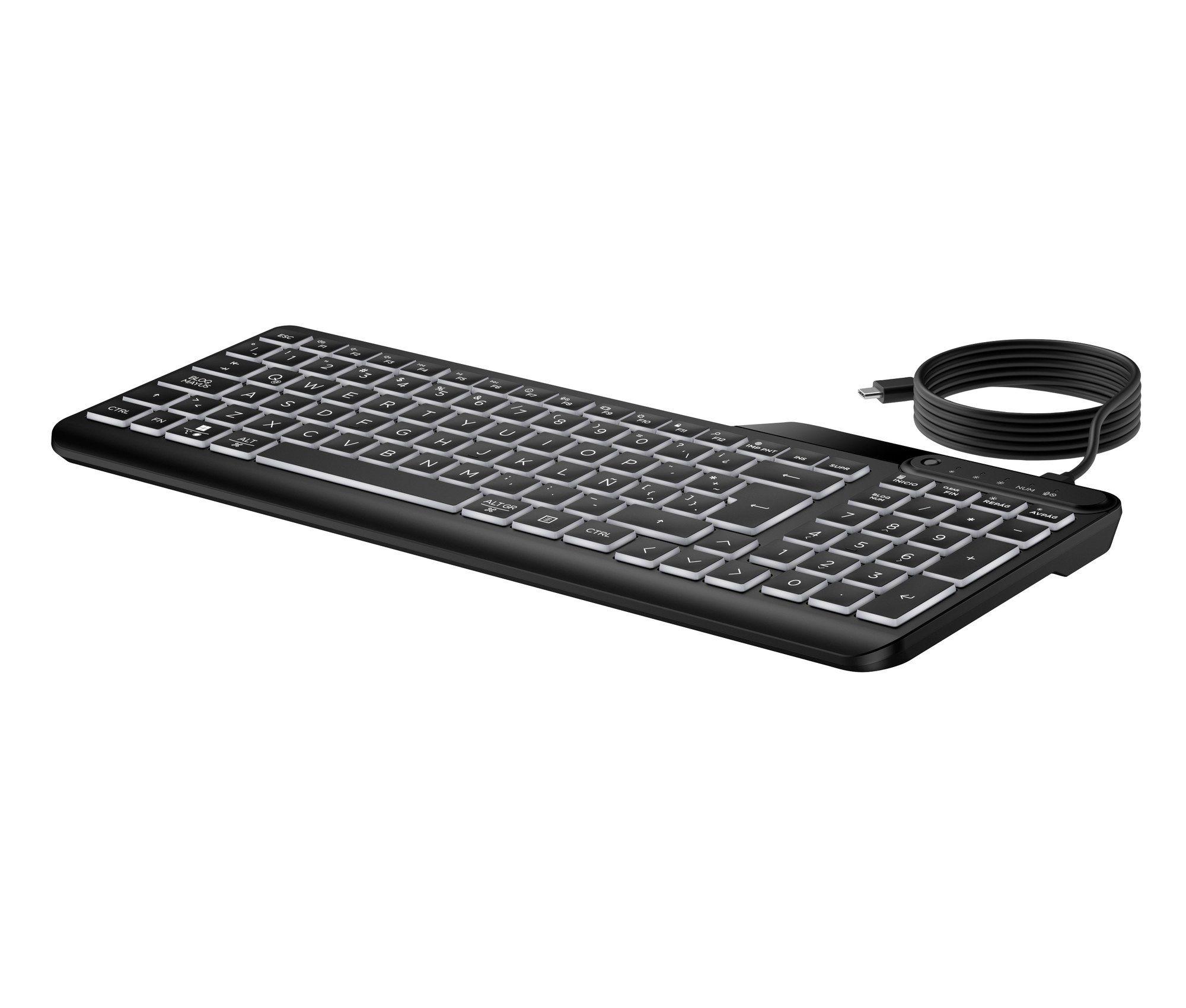 Teclado HP 405 (ES - Interruptor de membrana - Tamanho completo - Preto) — miniatura 2