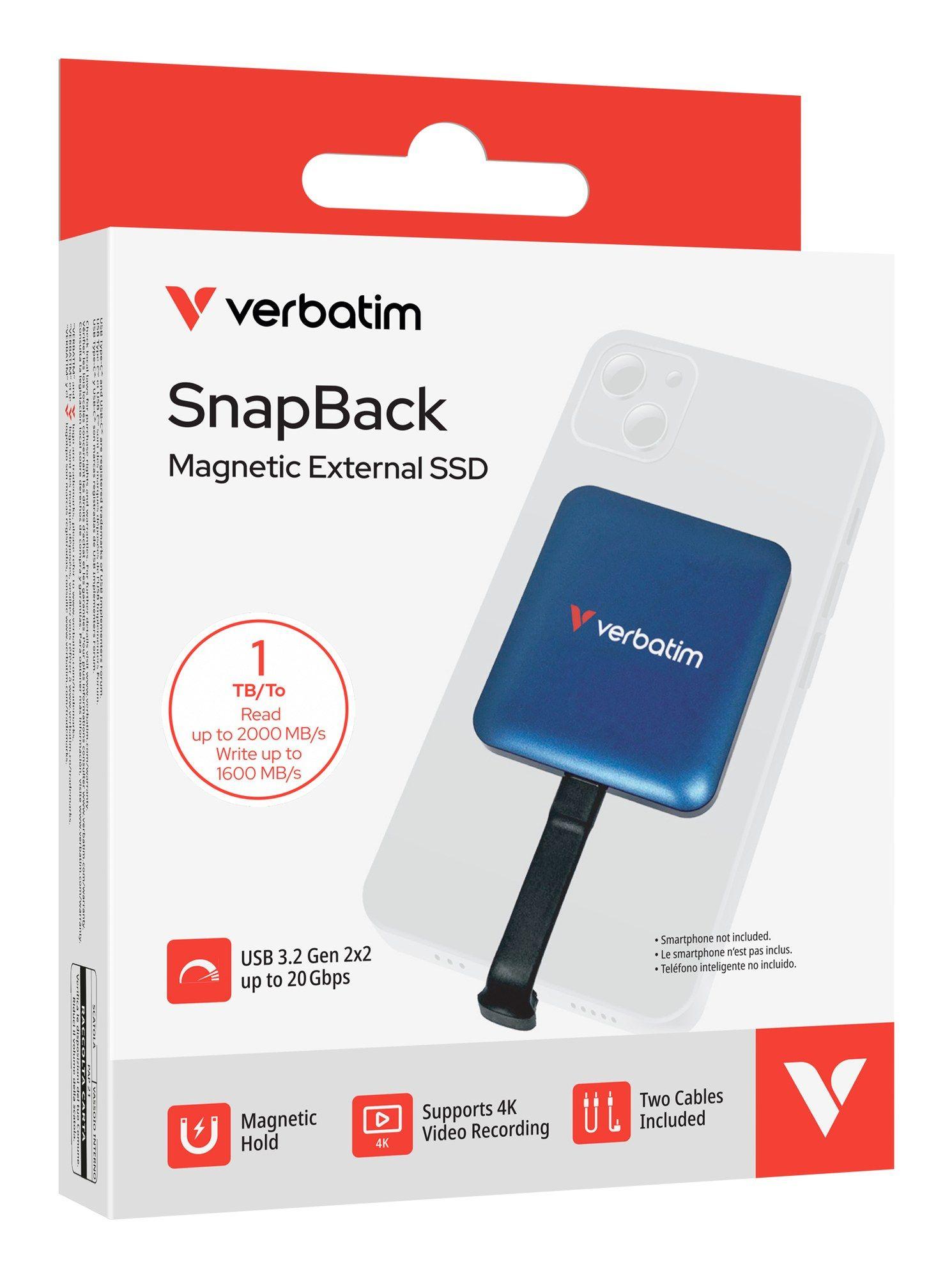 SSD VERBATIM Snapback 1TB (1 TB - M.2 - USB 3.2 Gen 2x2 - Azul Metálico) — miniatura 4
