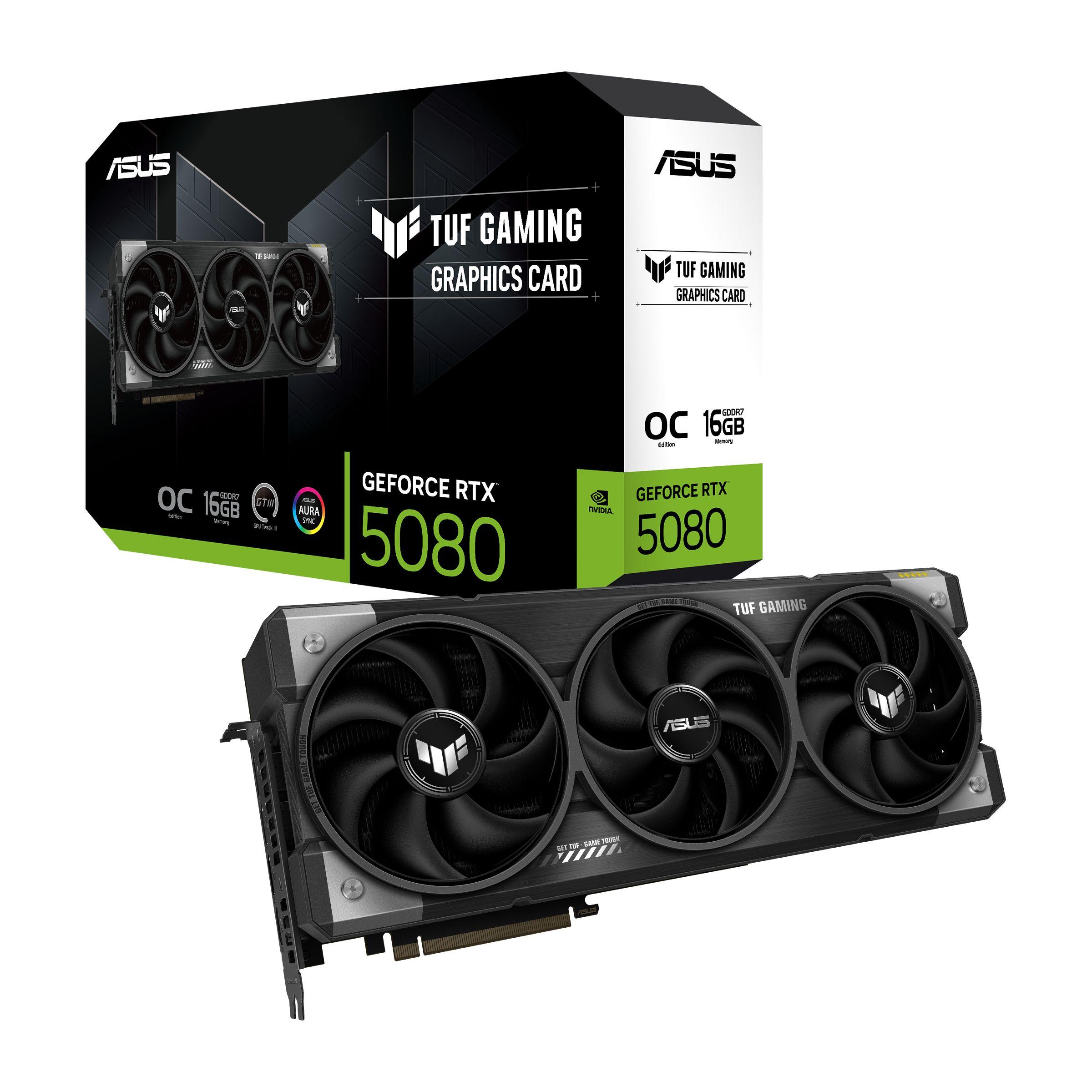 Placa Gráfica ASUS TUF-RTX5080-O16G-GAMING (GeForce RTX 5080 - 30 Gbps - 16 GB - Multicor), miniatura 12