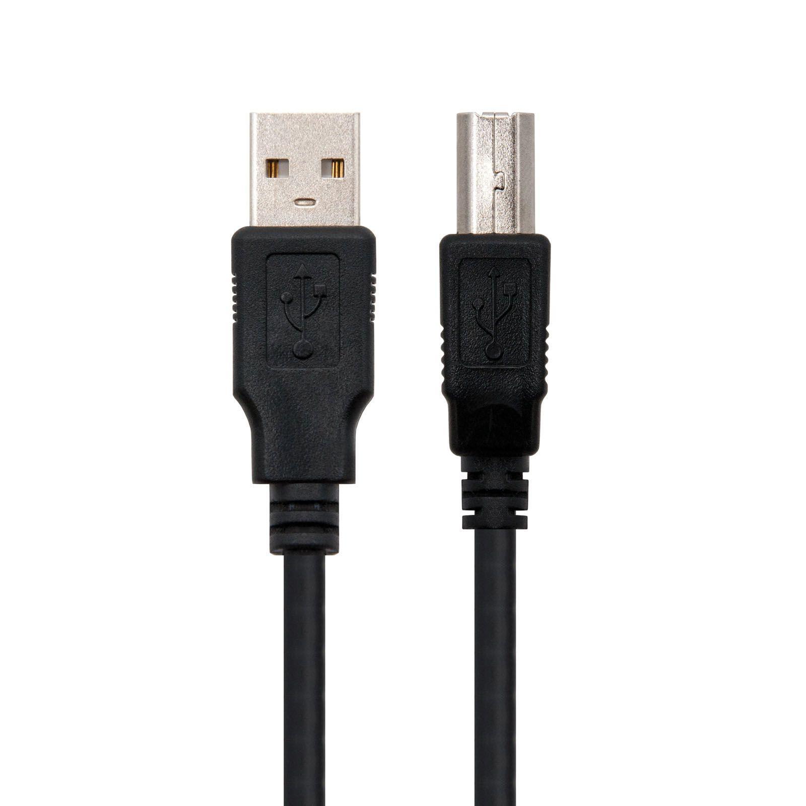 Cabo USB NANOCABLE 10.01.0105-BK (4,5 m - USB A - USB B - Preto) — miniatura 2