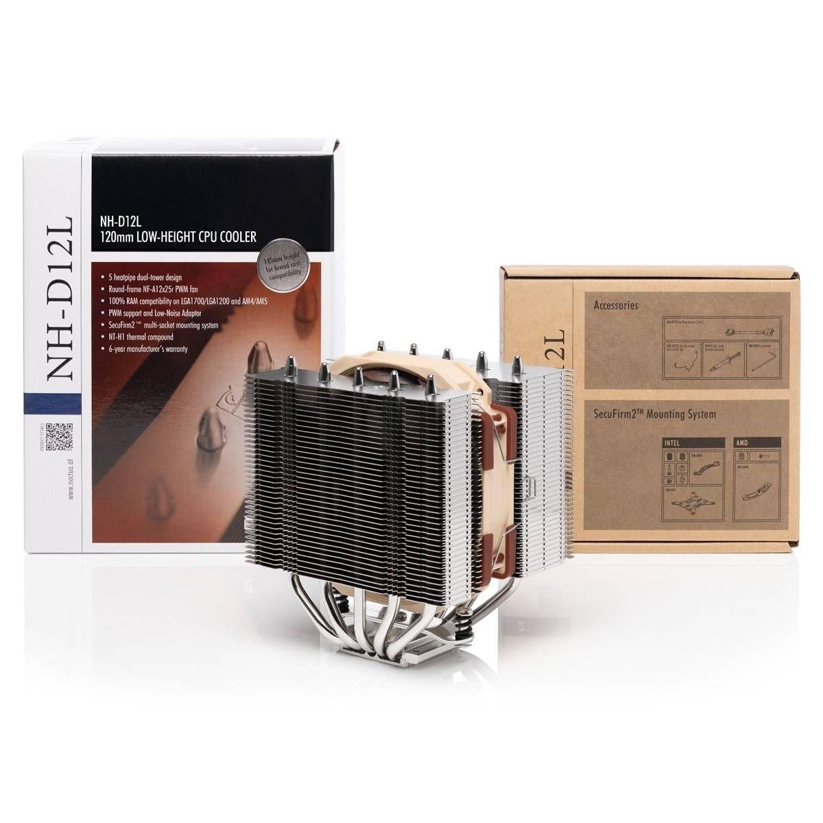 Cooler para CPU NOCTUA NH-D12L (Alumínio, cobre e níquel - Bege/Castanho) — miniatura 6
