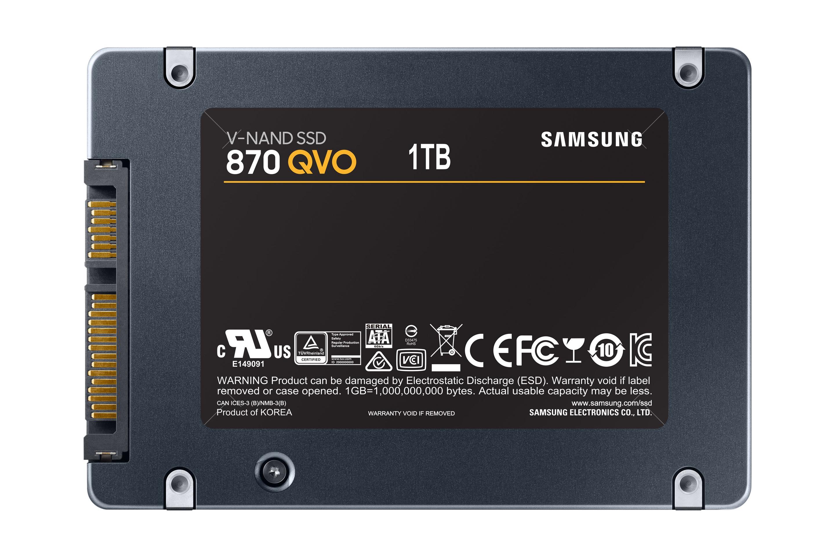 SSD SAMSUNG 870 QVO MZ-77Q1T0BW (1 TB - 2.5" - Serial ATA III), miniatura 2