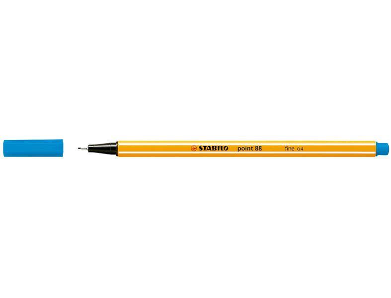 Marcador de Ponta de Fibra STABILO Point 88 (Metal - Azul Ultramar)