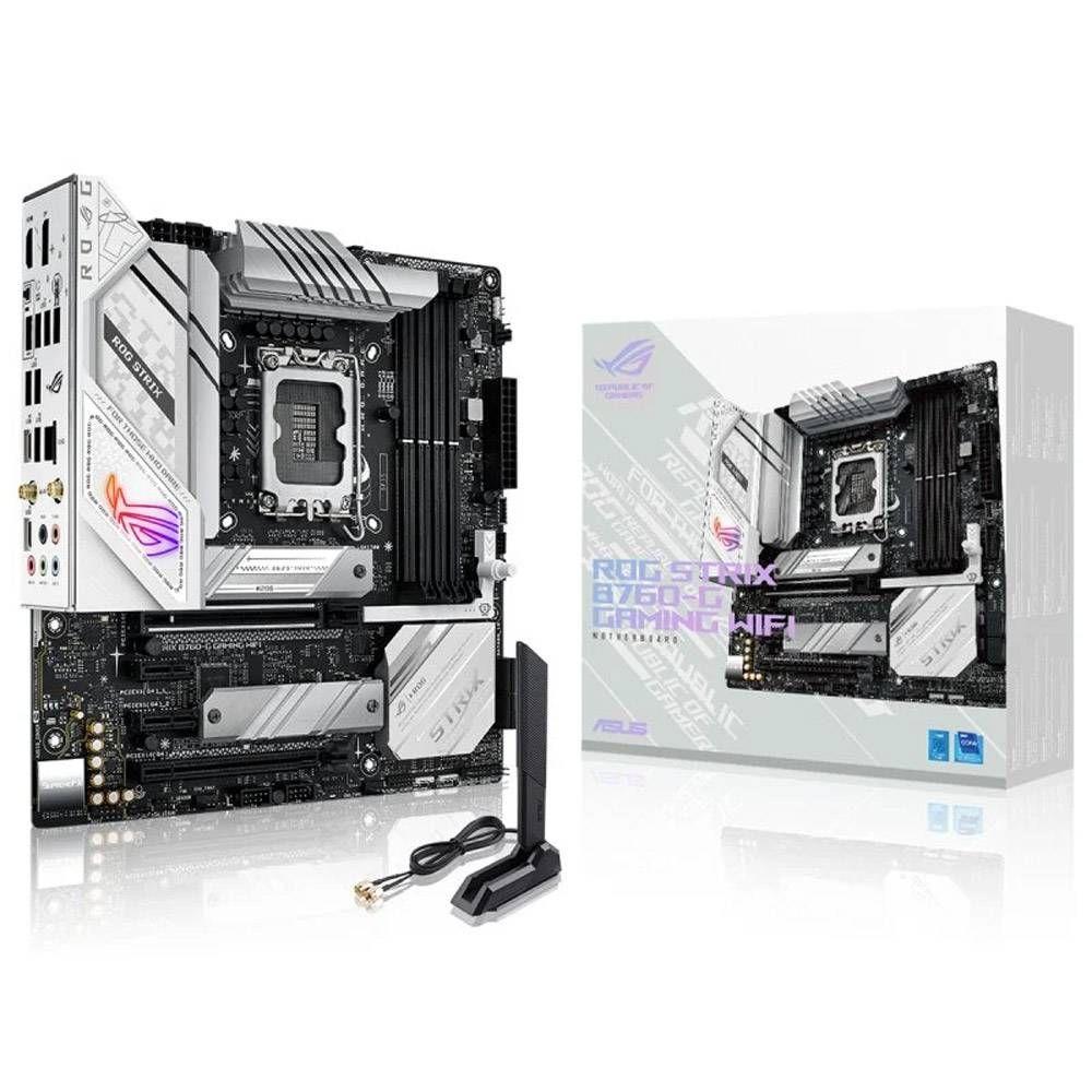 Motherboard ASUS ROG STRIX B760-G GAMING WIFI D4 (LGA 1700 - micro-ATX - Duplo canal - Prateado), miniatura 3