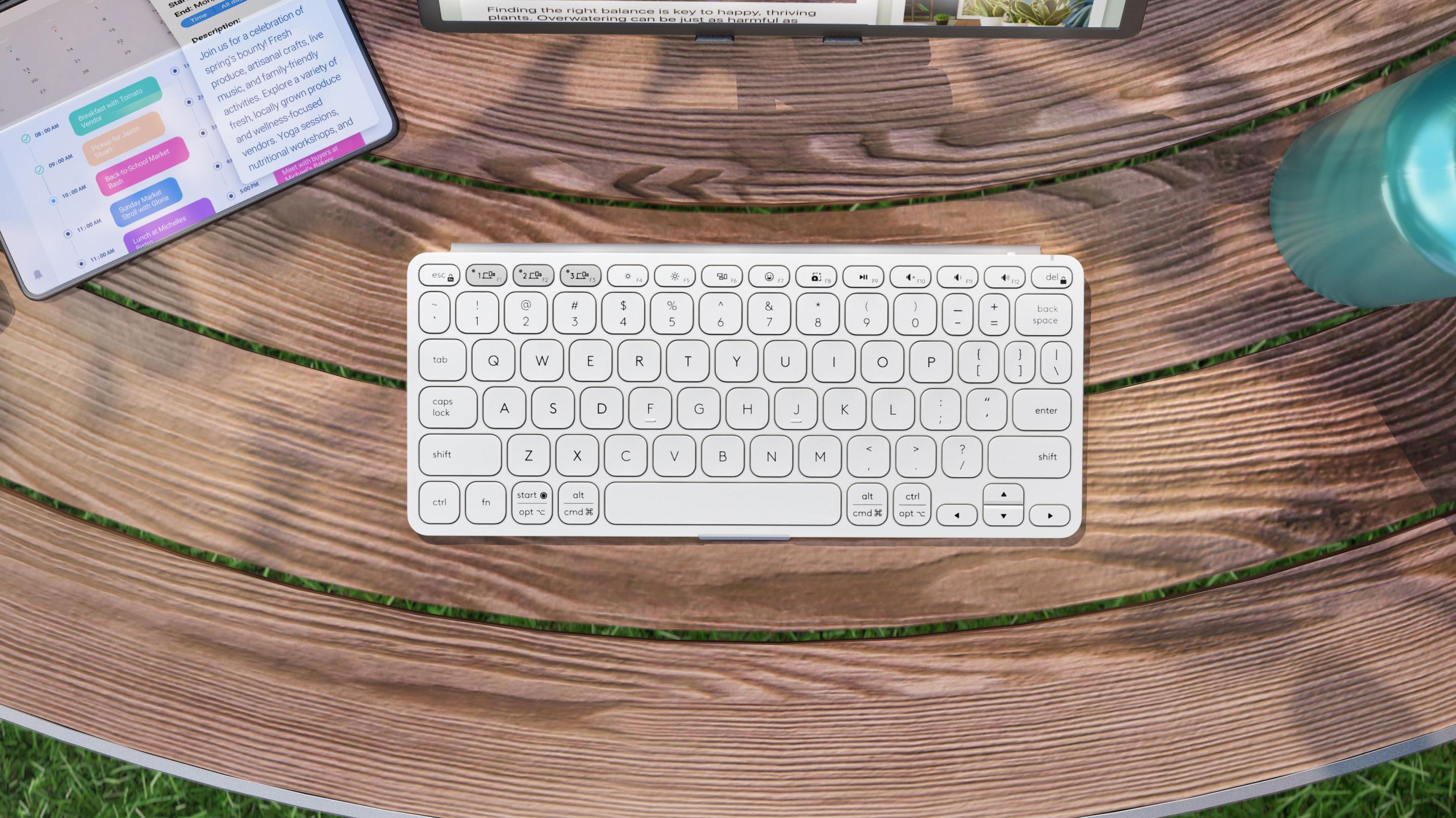 Teclado LOGITECH Keys-To-Go 2 (Estados Unidos - Teclas tesoura - Mini - Cinzento-claro) — miniatura 10