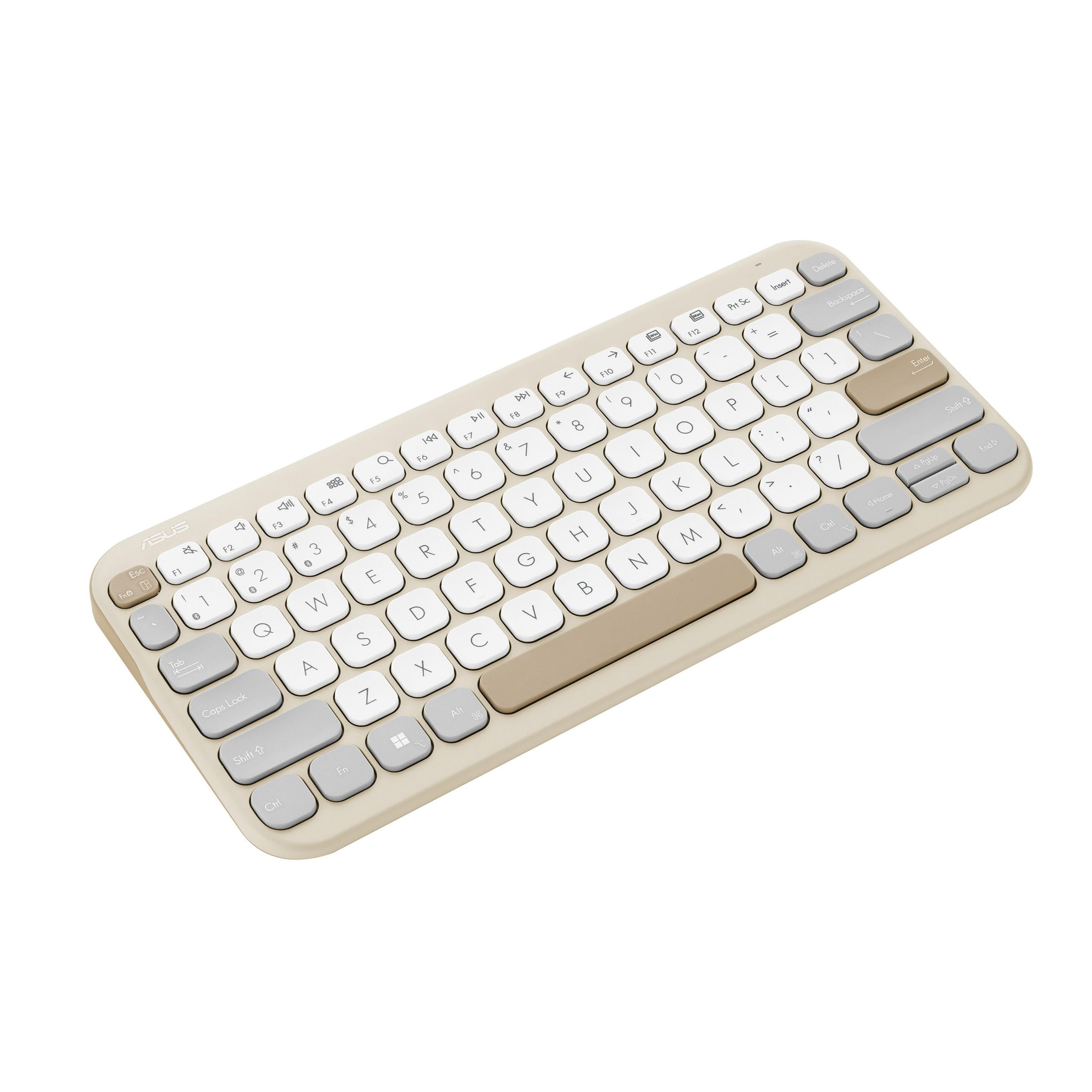 Teclado ASUS Marshmallow KW100 (Espanhol - Teclas de tesoura - 75% - Bege) — miniatura 8