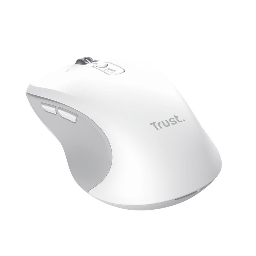 Rato TRUST Ferro Hyperwheel (Ambidestro - 3200 DPI - Bluetooth - Branco) — miniatura 4