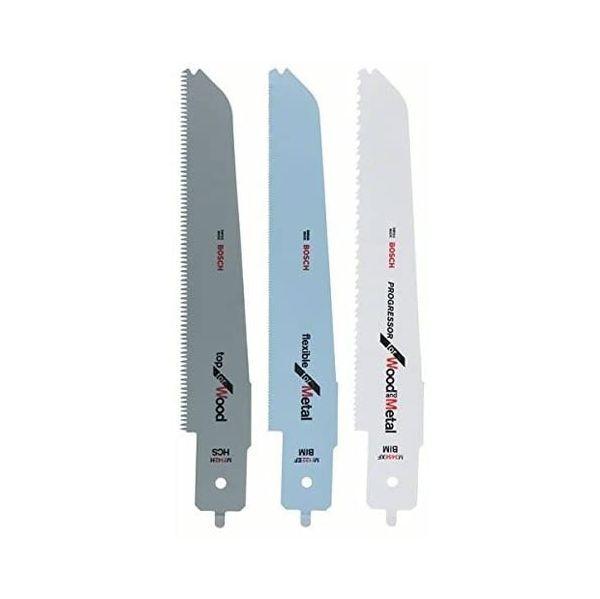 Conjunto de Lâminas para Serra Sabre BOSCH PFZ 500 E (Prateado)