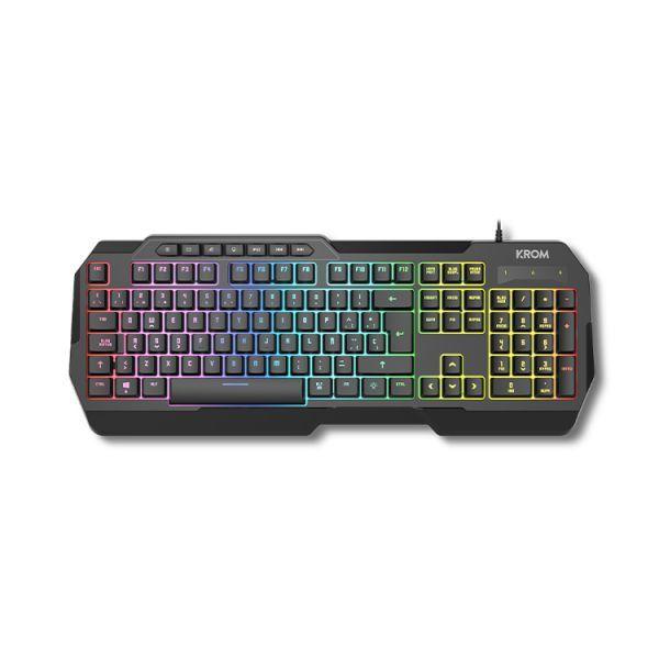 Conjunto Gaming KROM Kenta (Inglês - Interruptor de membrana - Em frente/linha reta - Preto) — miniatura 2