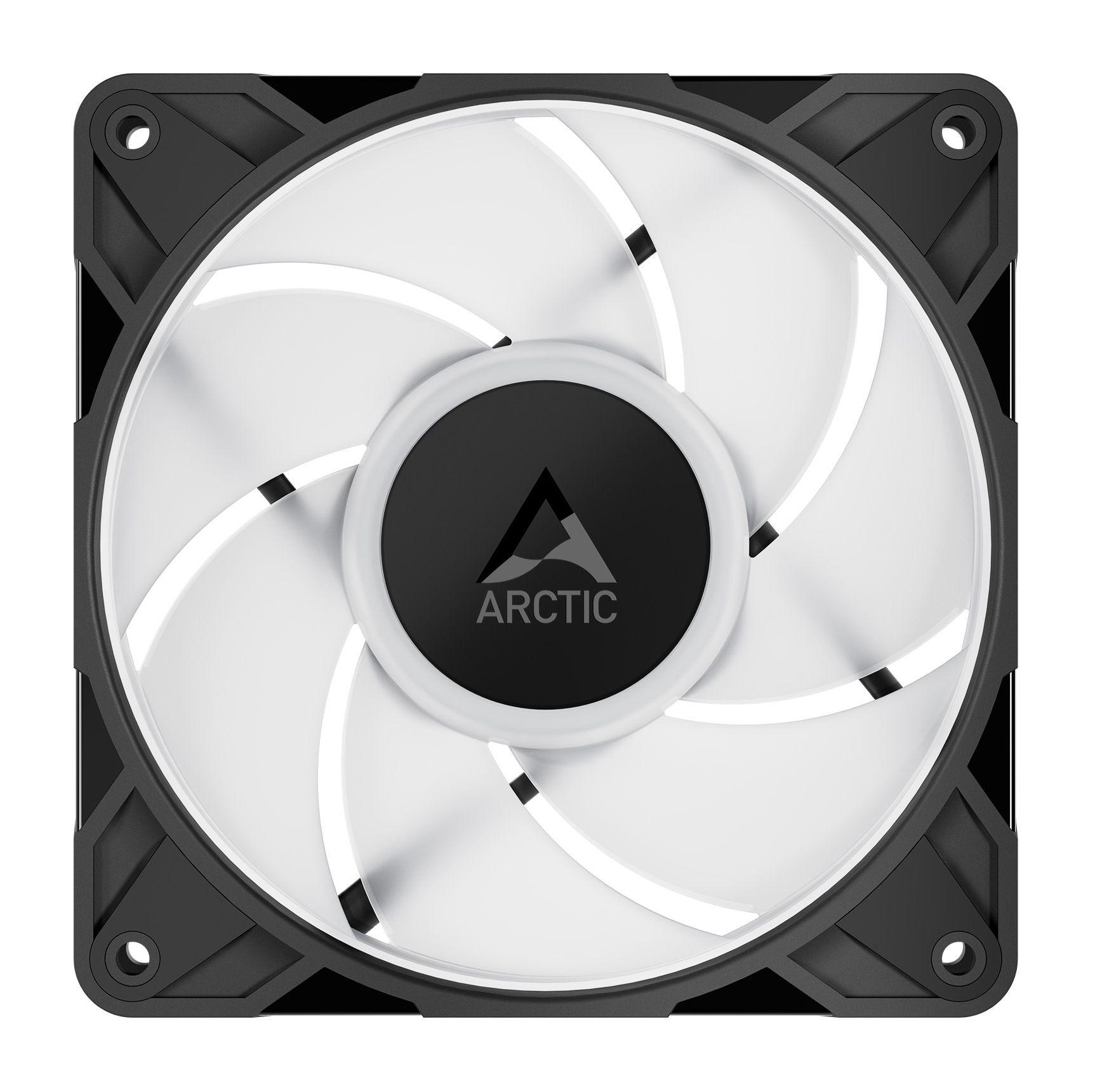 Conjunto de Ventoinhas para Caixa de PC ARCTIC P12 Pro A-RGB (Preto e Branco) — miniatura 4