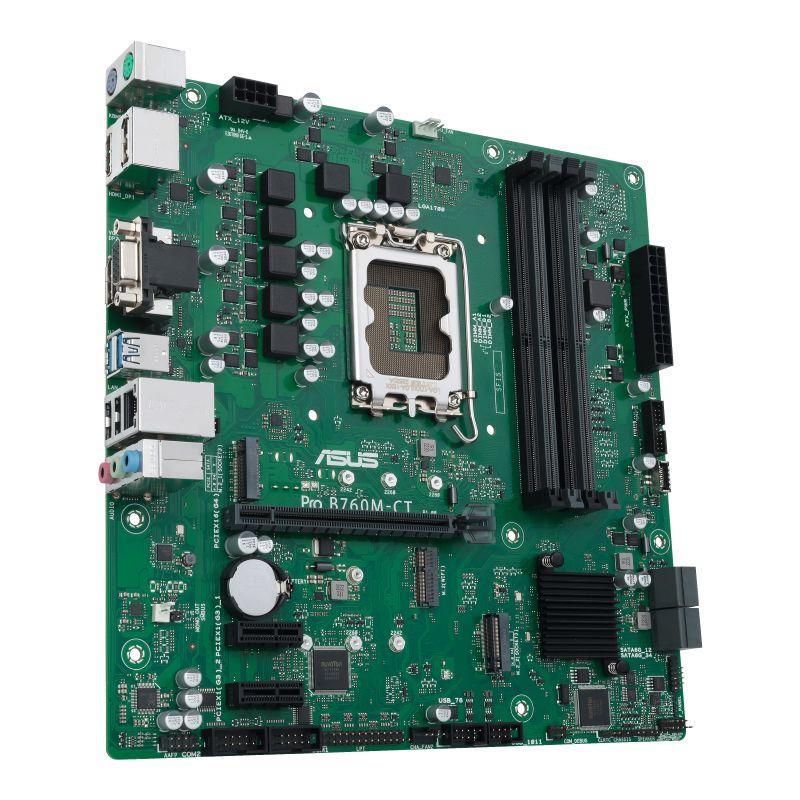 Motherboard ASUS PRO B760M-CT-CSM (LGA 1700 - micro ATX - Duplo canal - Verde), miniatura 3