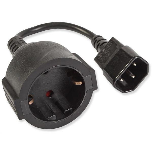 Adaptador de Alimentação GEMBIRD PC-SFC14M-01 (15 cm - Macho - Acoplador C14 - Preto) — miniatura 4