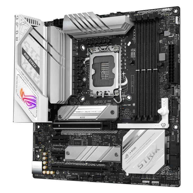 Motherboard ASUS ROG STRIX B760-G GAMING WIFI D4 (LGA 1700 - micro-ATX - Duplo canal - Prateado), miniatura 2