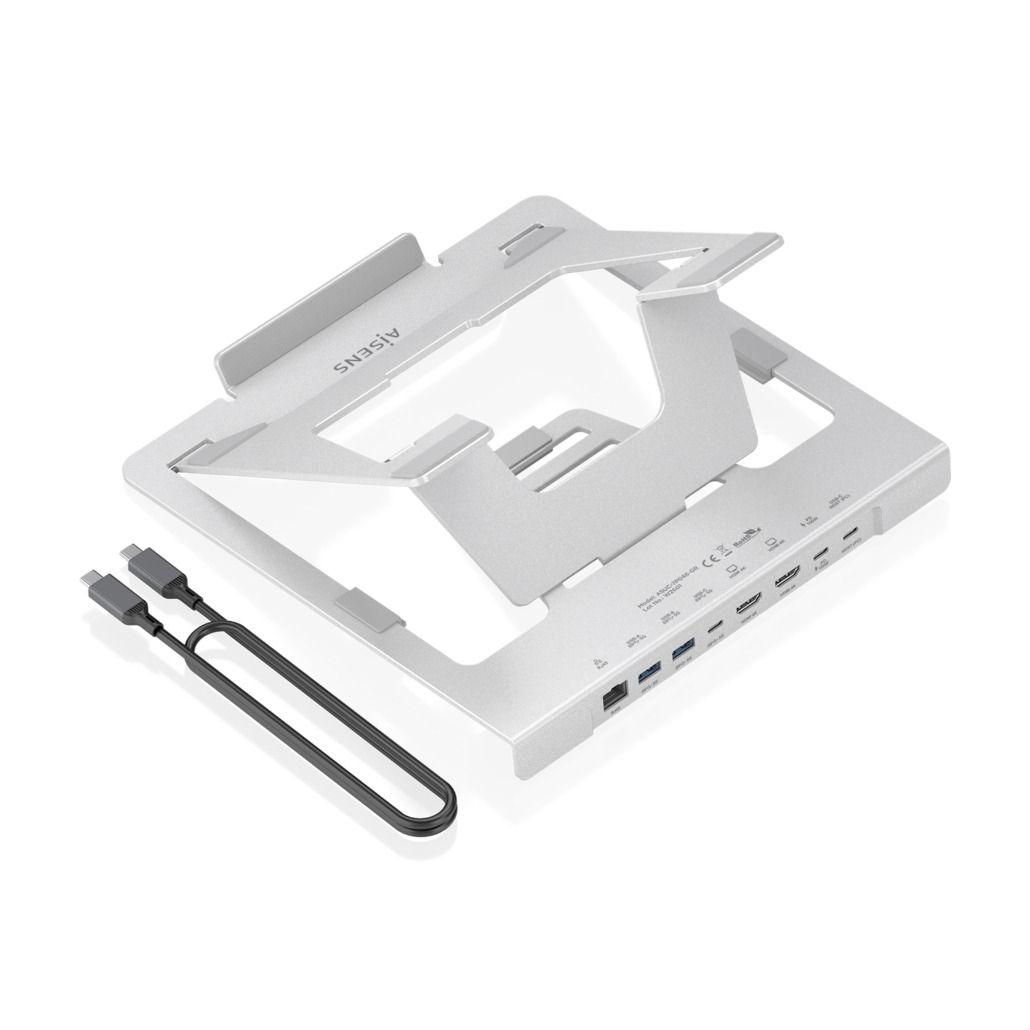 Suporte para Portátil e Tablet AISENS ASUC-7P046-GR (USB Type-C para USB Type-C - Cinzento)