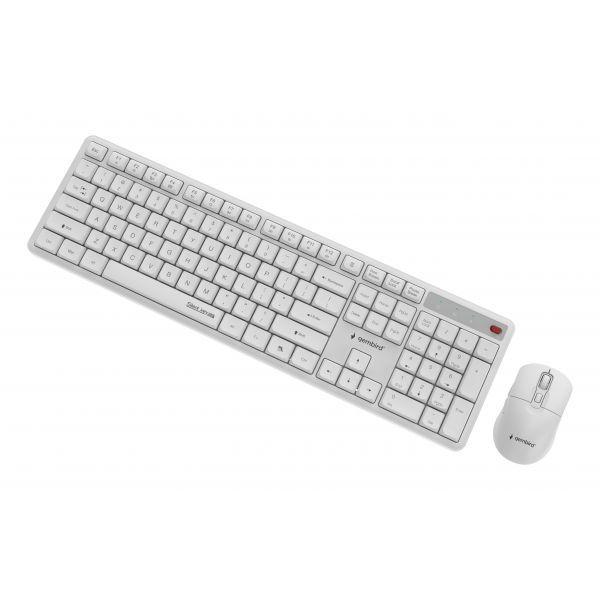 Teclado e Rato GEMBIRD KBS-WMS-01-W (Estados Unidos - Tamanho completo - RF sem fios - Branco) — miniatura 2