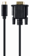 Adaptador USB-C para VGA GEMBIRD A-CM-VGAM-01 (2 m - USB-C - Preto)