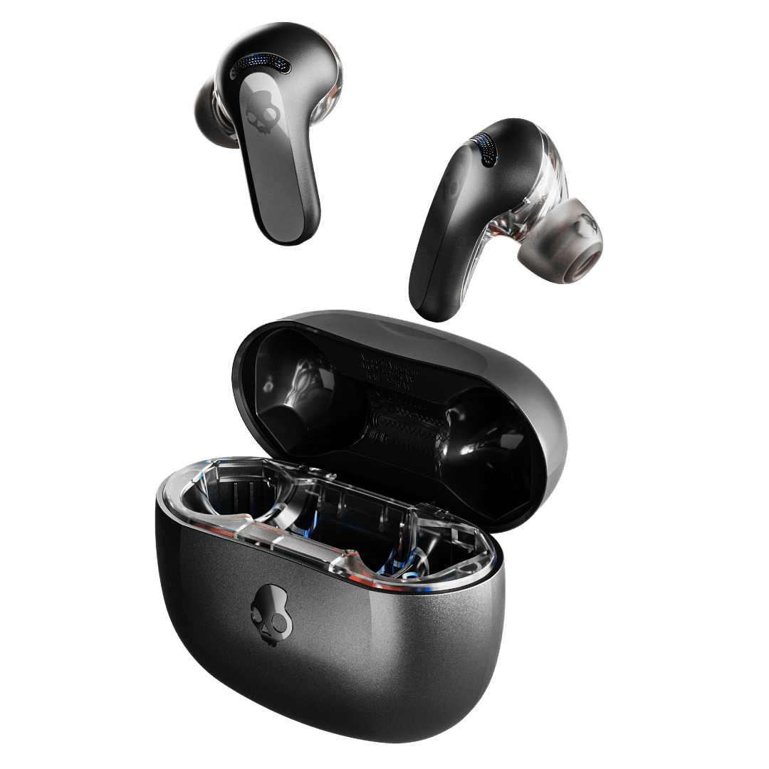 Auscultadores SKULLCANDY Rail ANC (True Wireless - Bluetooth - 20 Hz a 20 kHz - Preto)