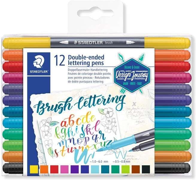 Rotuladores de Ponta Dupla STAEDTLER 3004 TB12 (Cores Sortidas)