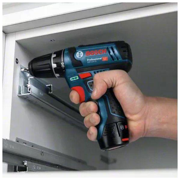 Aparafusadora e Berbequim sem Fios BOSCH GSR 12V-15 Professional (Azul, Preto e Vermelho), miniatura 3