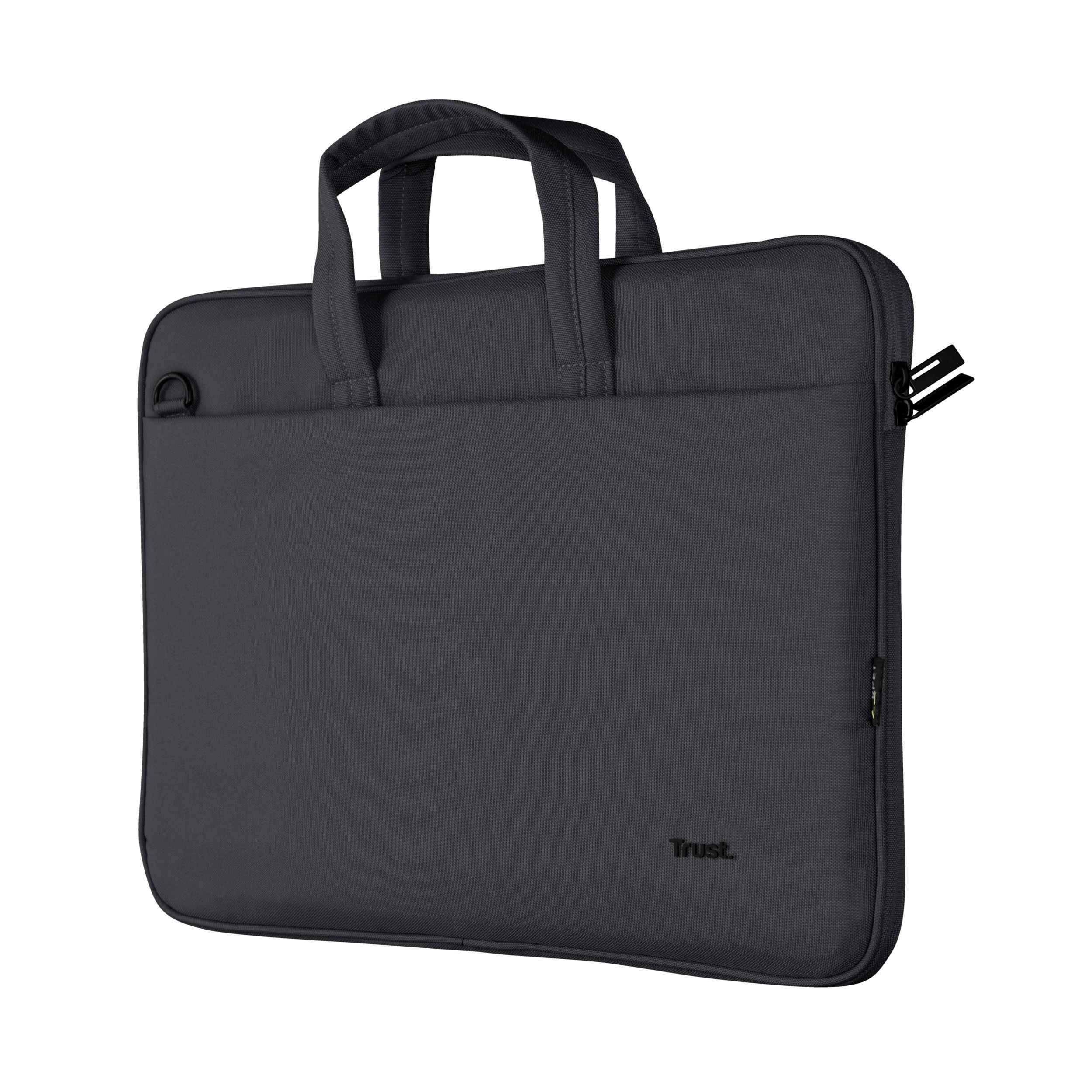Mala para Portátil TRUST Bologna (16" - Poliéster reciclado - 40,6 cm - Preto)