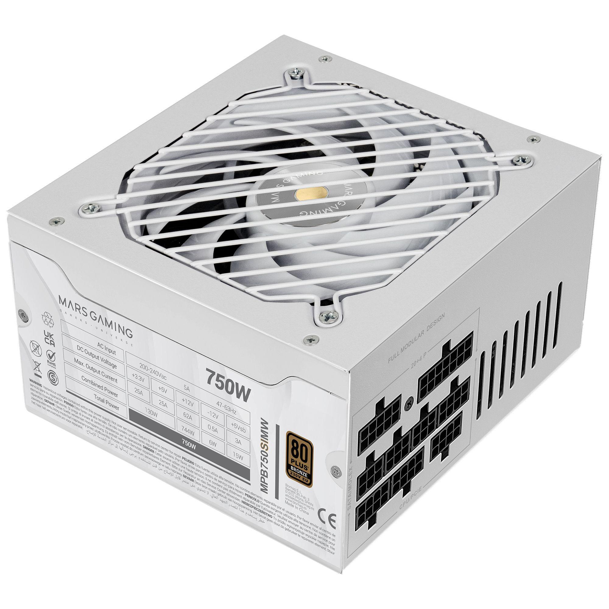 Fonte de Alimentação MARS GAMING MPB750SIMW (ATX - 750 W - 80 PLUS Bronze - Branco), miniatura 2