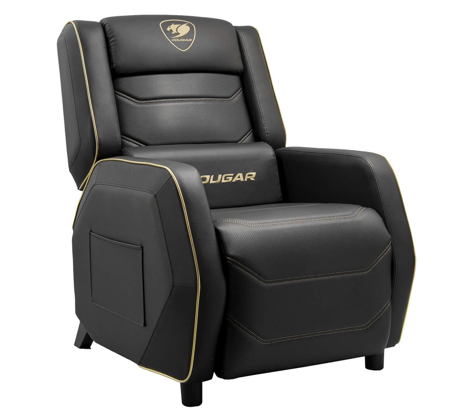 Poltrona Gaming COUGAR Ranger S Royal (160 kg - 103 cm - 115–157° - Preto e Dourado), imagem 1