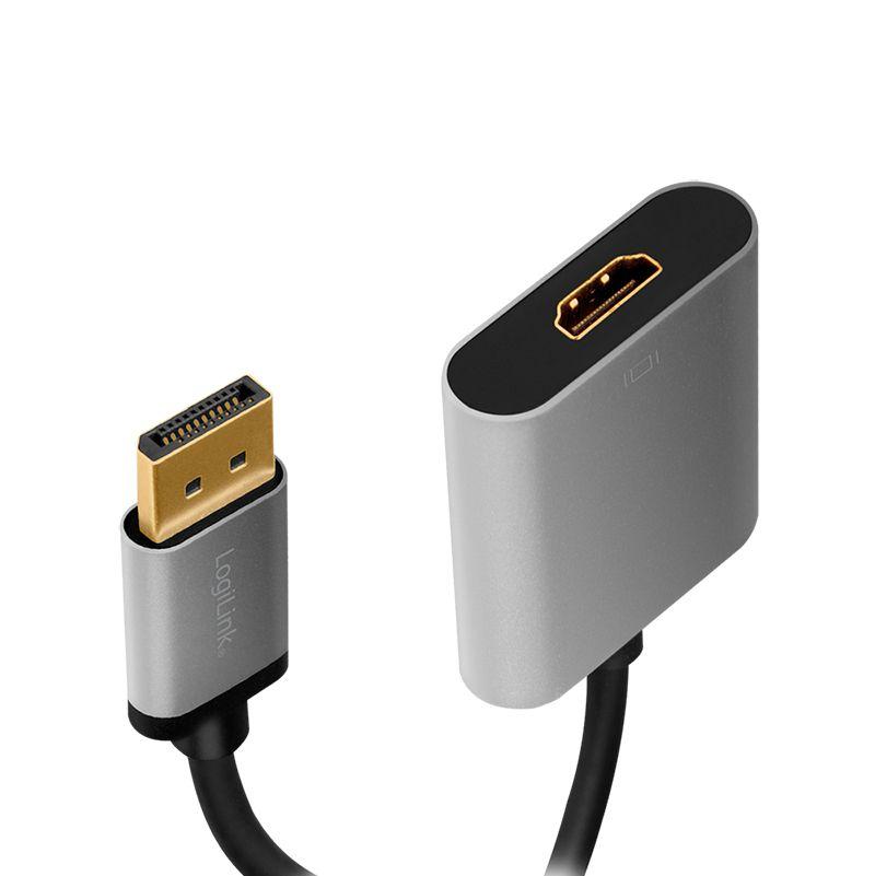 Adaptador DisplayPort para HDMI LOGILINK CDA0108 (0,15 m - Preto e Cinzento), miniatura 2
