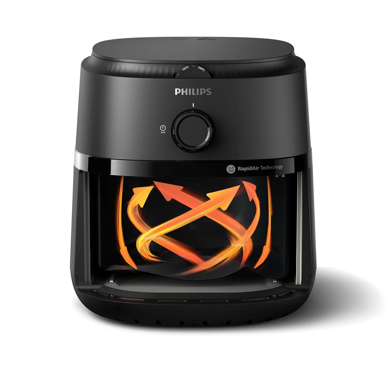 Fritadeira Air Fryer PHILIPS NA120/00 (1500 W - 200 °C - 80 °C - Preto), miniatura 2