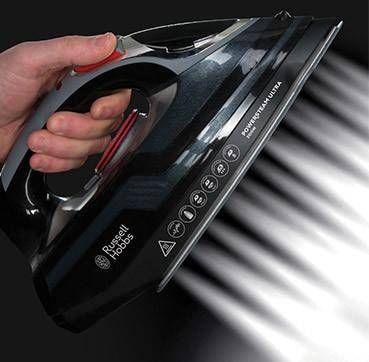 Ferro de Engomar a Vapor RUSSELL HOBBS 20630-56 (3100 W - 0,35 l - Base de cerâmica - Cinzento/Preto), miniatura 4