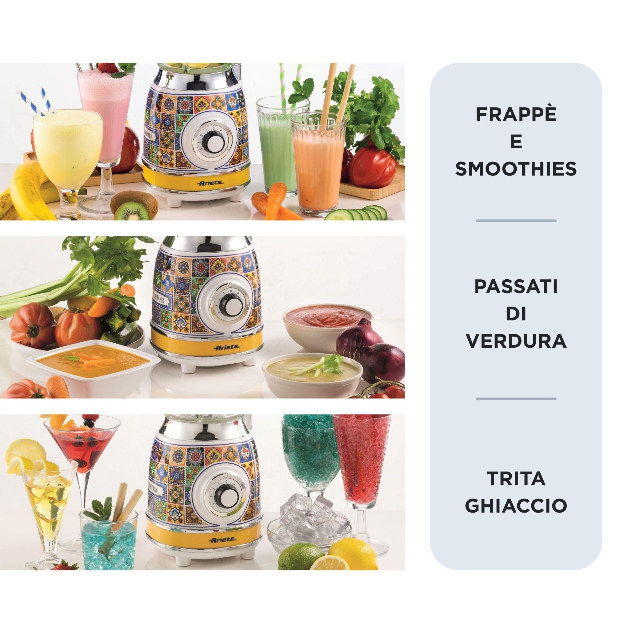 Liquidificadora ARIETE 0583/0P Positano (Liquidificador - 1000 W - 1,5 l - Azul e Amarelo), miniatura 4