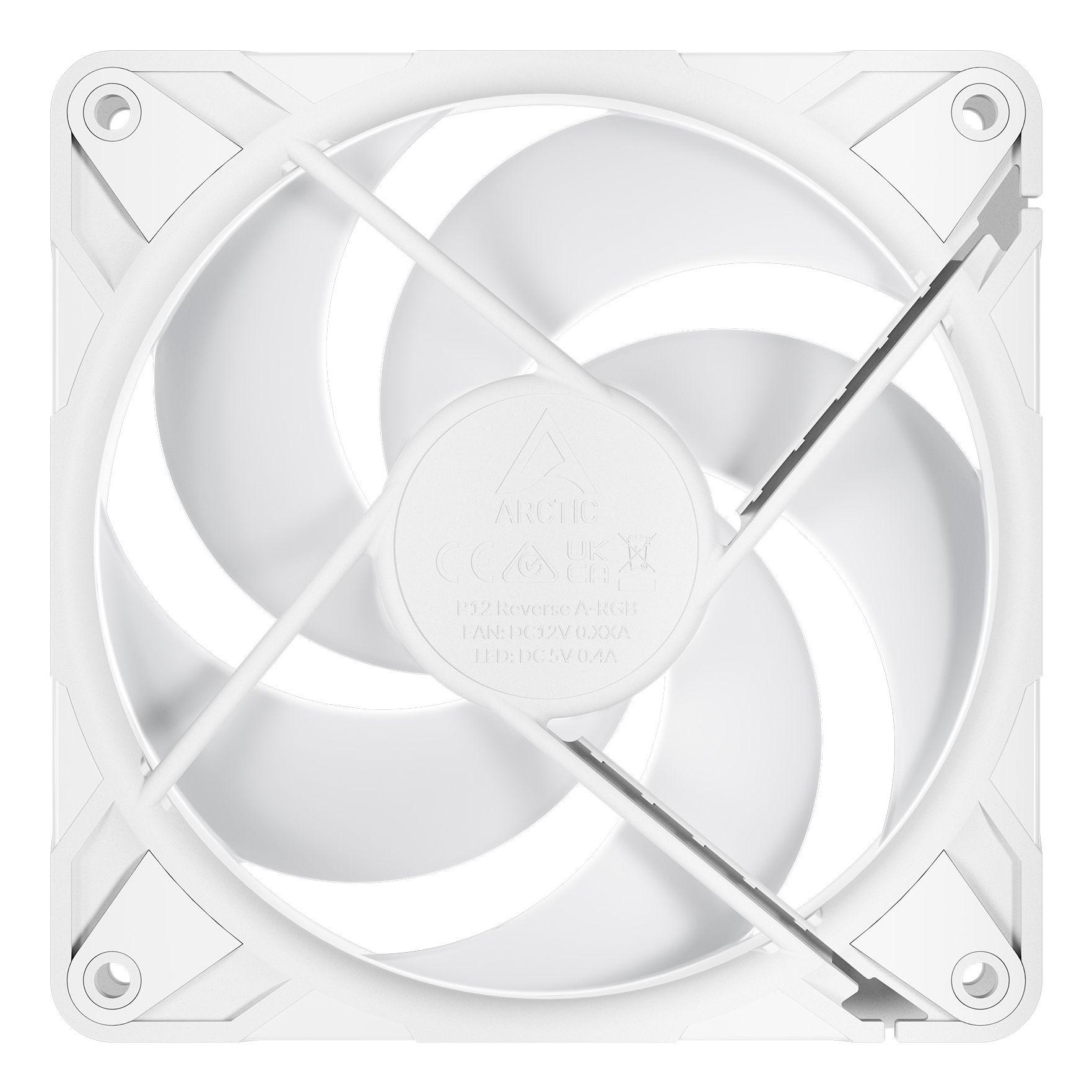 Conjunto de Ventoinhas para Caixa PC ARCTIC Freezer P12 Pro Reverse A-RGB (Branco) — miniatura 6