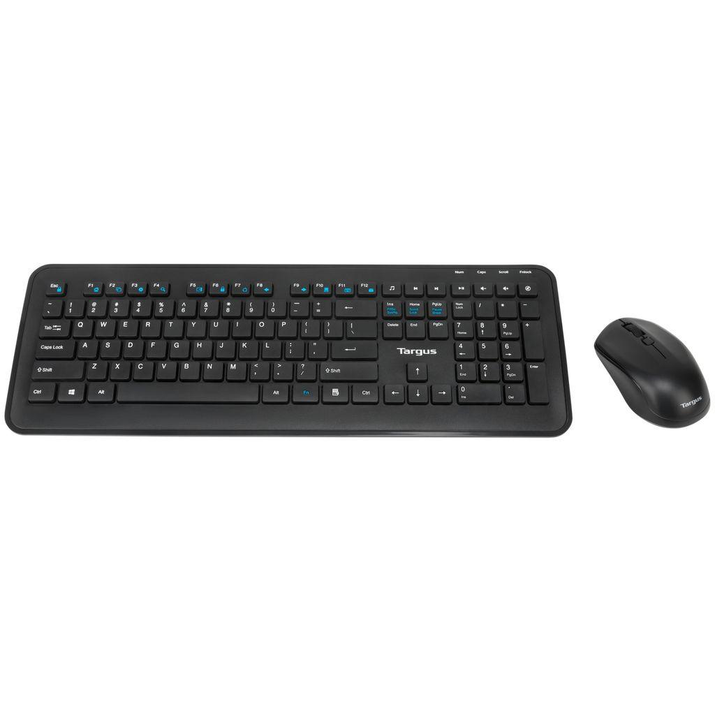 Conjunto de Teclado e Rato TARGUS AKM610ES (Espanhol - Tamanho completo - RF Wireless - Preto)