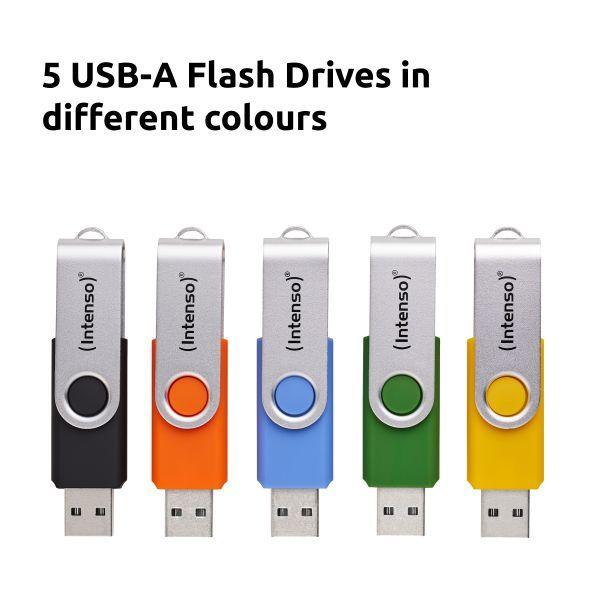Pen USB INTENSO Office Line Multipack 64GB (Rotação - USB Tipo-A - USB 3.2 Gen 1 - Multicor) — miniatura 3